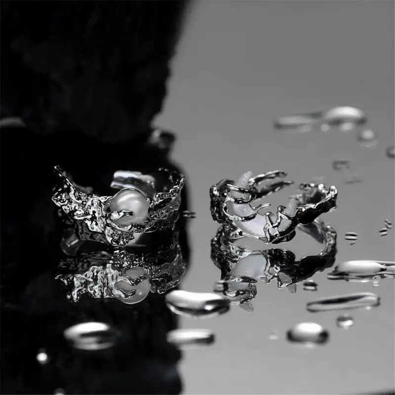 حلقات منحوتة فنية ترمز إلى الأبد الحب والالتزام للأزواج زوجة XX9C #4