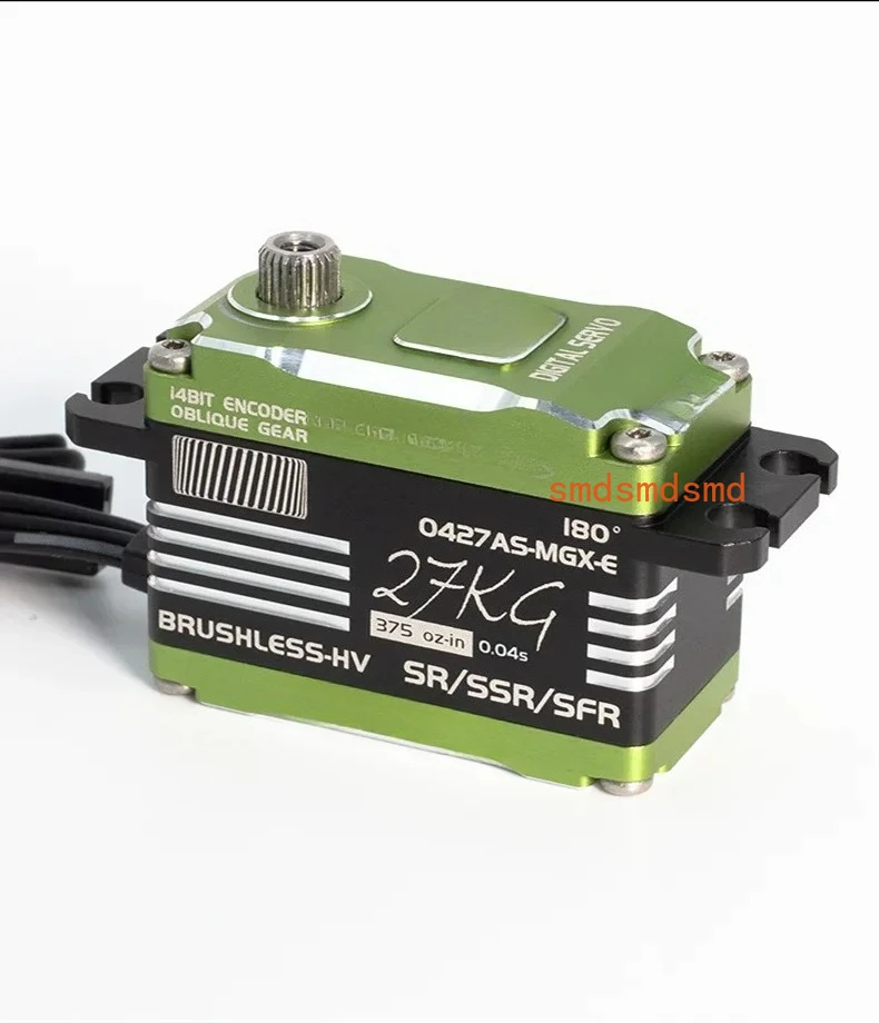 Low Profile Brushless Waterproof Servo 27KG 8.4v Digital Magnetic Sensing RC Steering Gear For Helicopters Fixed Wing