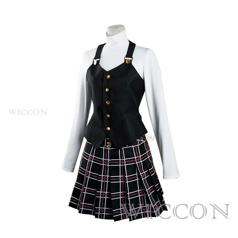 P5R Anime P5/persona 5 Cosplay Kostuum Set Koningin Makoto Niijima Cosplay Set Top + vest + rok Halloween harajuku Kleding