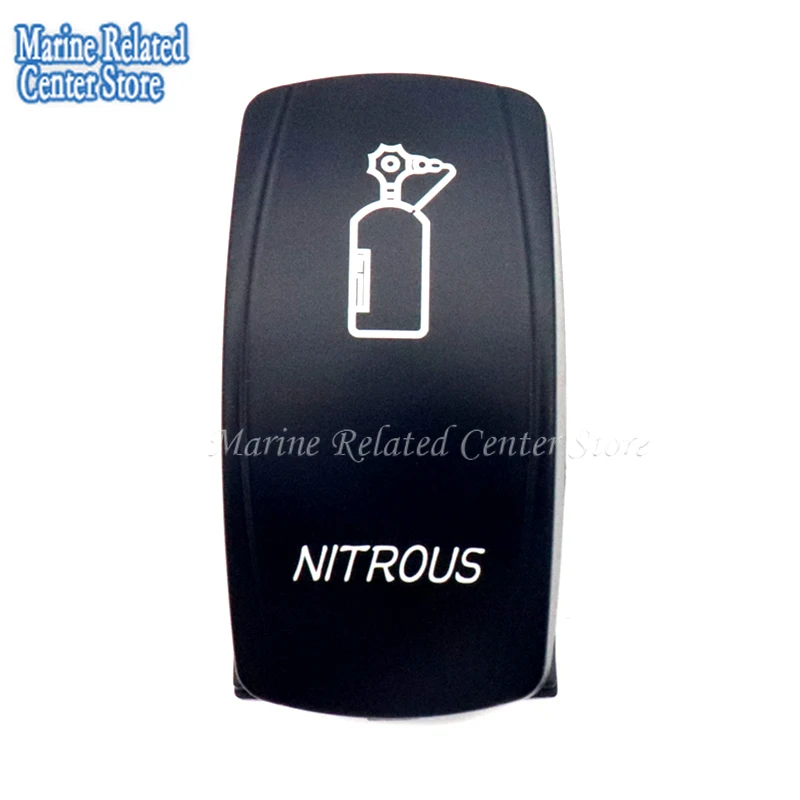 NITROUS Rocker Switch Laser-Etched 5Pin On-Off SPST Blue Led Lights for Car Boat Marine Yacht ARB Carling NARVA Auto Parts