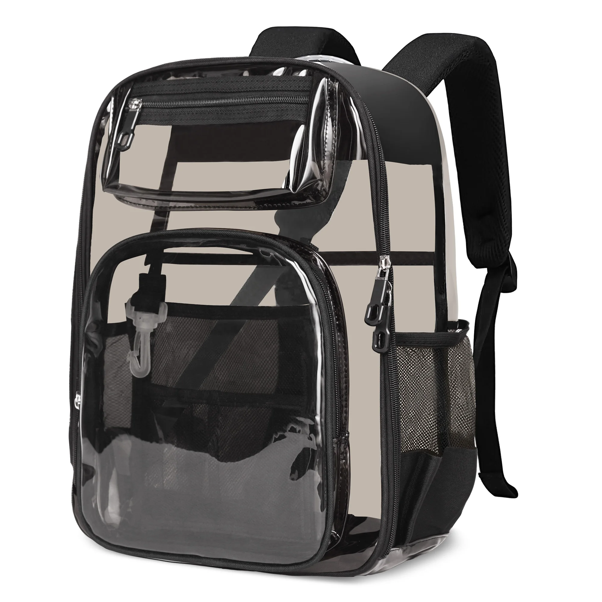 

Clear Backpack for Stadium Events, Clear School Bag, PVC Transparent Bookbag for Kids Girls Boys for Concert, Sporting Events