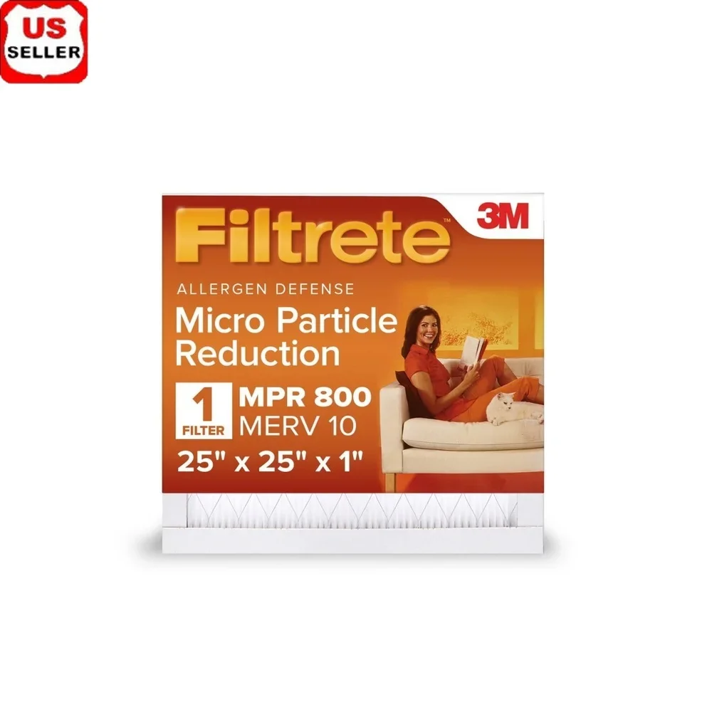 

25x25x1 HVAC Air Filter MPR 800 MERV 10 Micro Particle Reduction 90 Days Replacement Pleated Filter Home Use