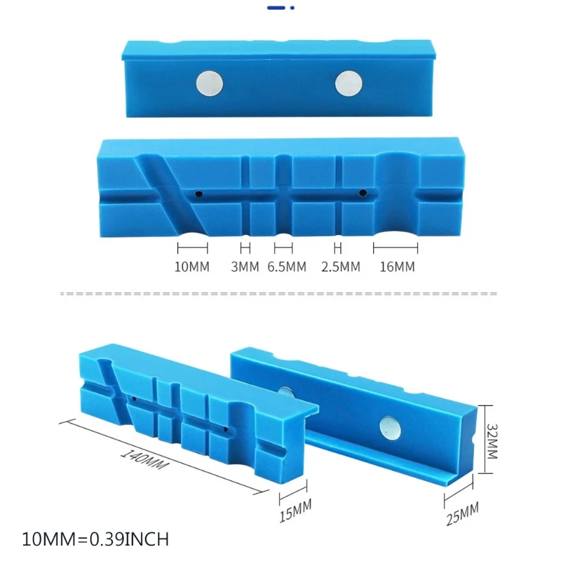 อลูมิเนียมอเนกประสงค์ Soft Jaws, Vice Jaws Pads, ยาง Vise Jaw Protectors ใช้กับโลหะ Vise 2x