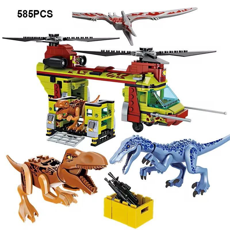 Jurassic Dinosaurier Welt Tier Park Blöcke Gebäude Ziegel Dinosaurier Figuren Stadt Dino Roboter Dinosaurios Spielzeug Für Kinder Geschenke