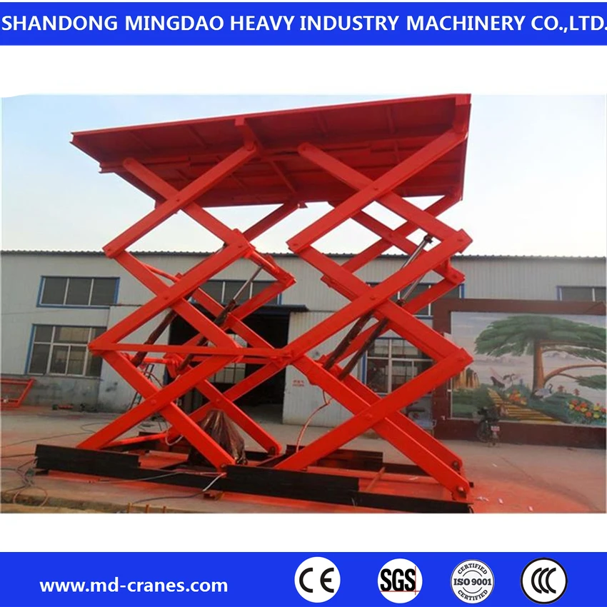 Table de travail de plate-forme élévatrice hydraulique à ciseaux à double cylindre pour atelier