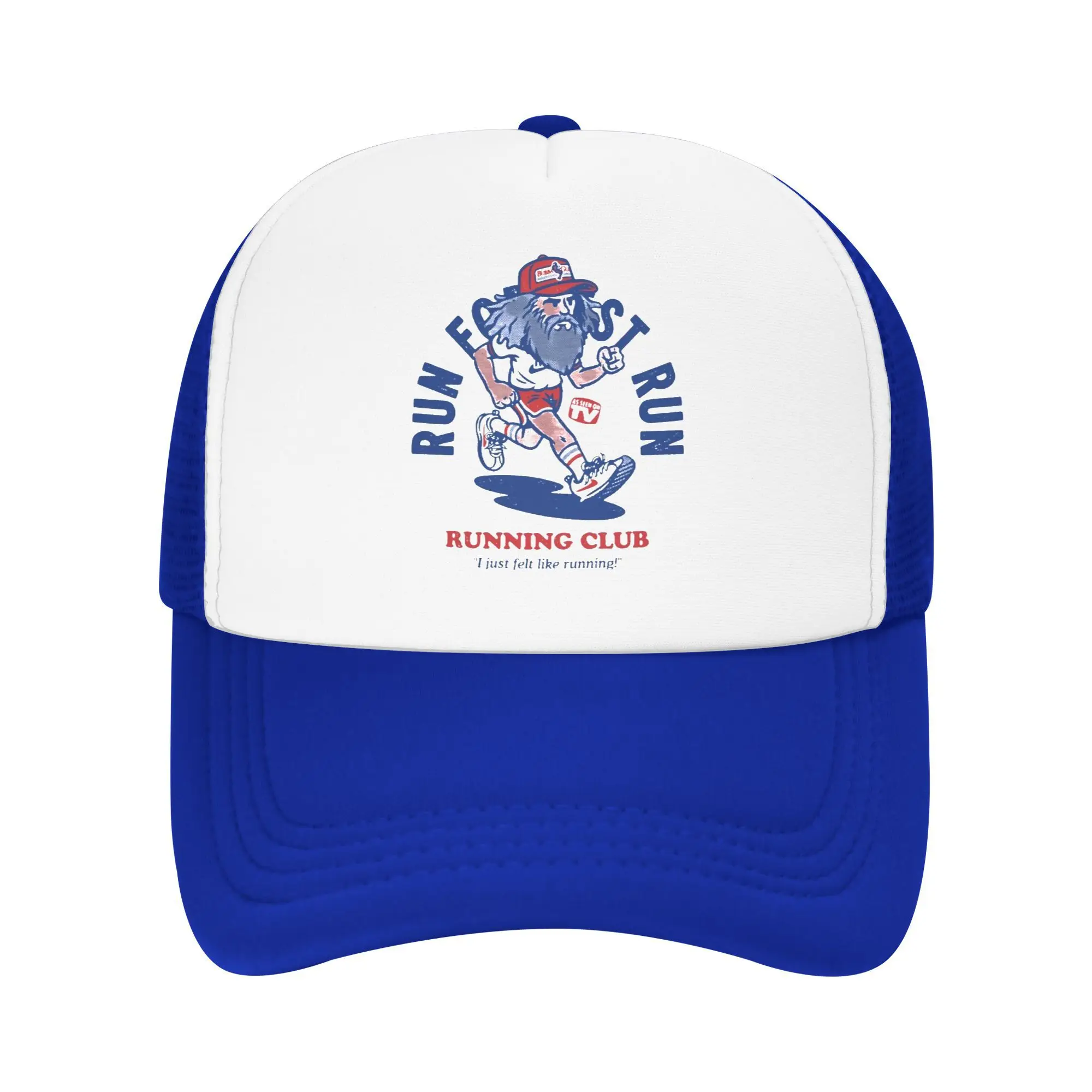 Forrest gump Running Trucker Cap Adulto Hip-Hop Sombrero Sombreros para el sol Sombreros para el sol Gorras de béisbol de malla de poliéster ajustables de alta calidad
