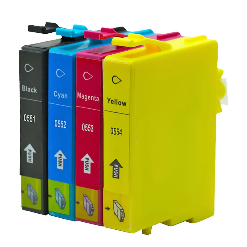 4Color T0551 T0552 T0553 T0554 Ink cartridge T0551 For Epson Stylus Photo Inkjet Cartridges RX420 RX425 RX520 R240 R245 Printer