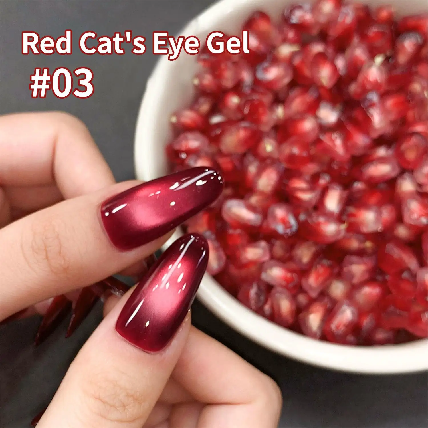 1pc Rosso Rubino Natale Occhio di Gatto Gel Smalto per unghie Sparking Perlina di vetro Smalto per unghie magnetico 2026 Capodanno Soak Off UV LED Gel per unghie