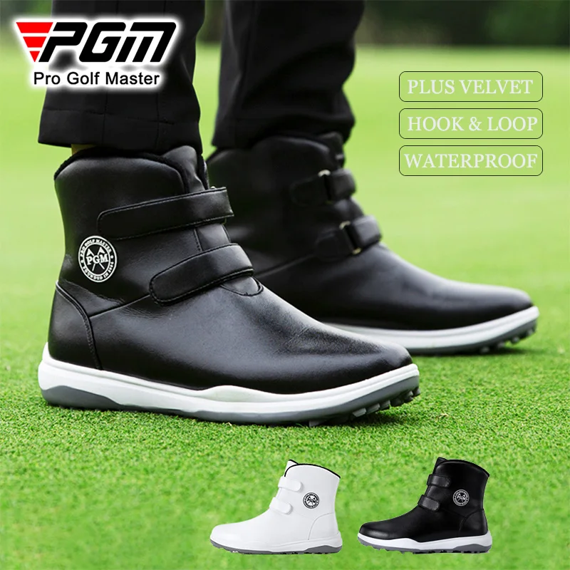 

PGM Women Snow Boots Lady Plus Cashmere Golf Ankle Boots Waterproof Sports Shoes Anti-slip Warm High Top Footwear Hook and Loop