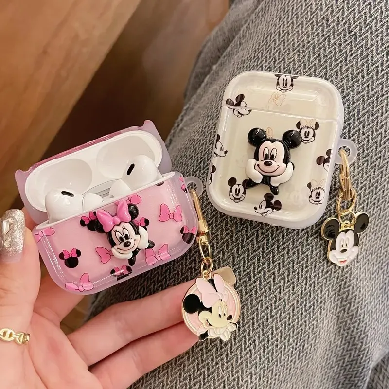 

Cute Earphone Case for Apple AirPods 1 2 3 Pro 2 Case Cartoon Minnie Mickey Earphones Case Air Pods Pro Protective Cover
