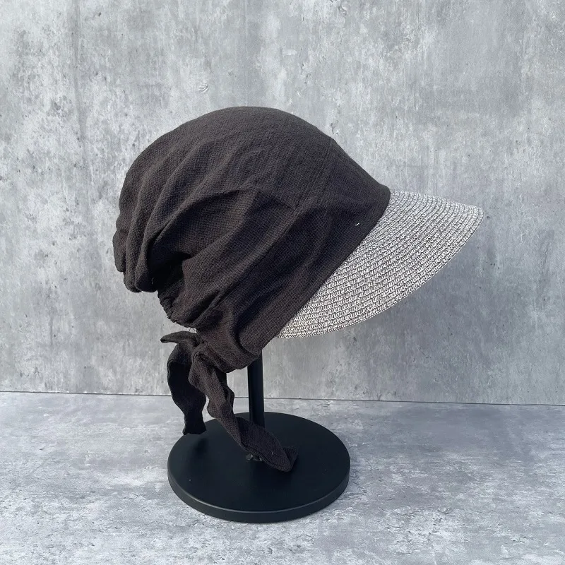 Women's Summer Lightweight Breathable Vintage Pleated Japanese Style Sun Cap