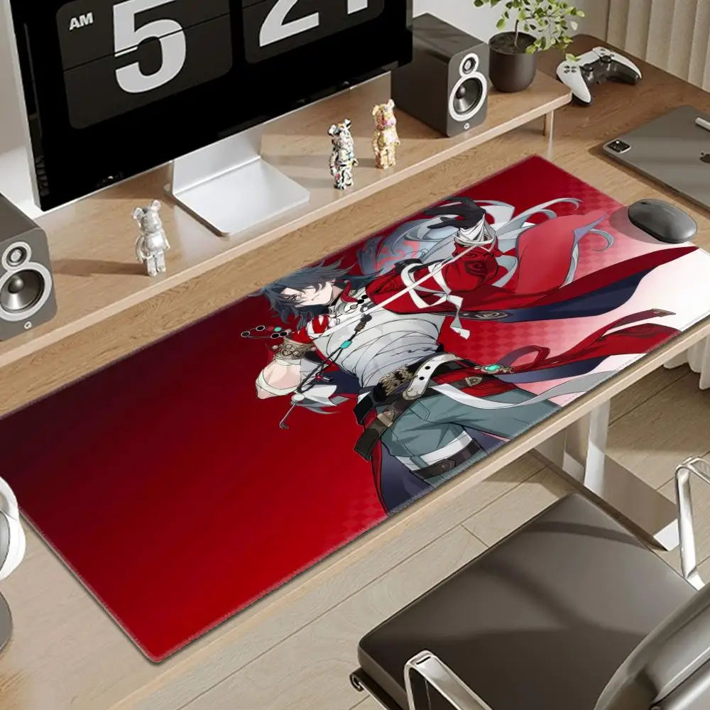 Qianzhi Blade Game Honkai Star Rail Mouse Pad Large Desk Mat Keyboard Ergonomic Office Rubber PC