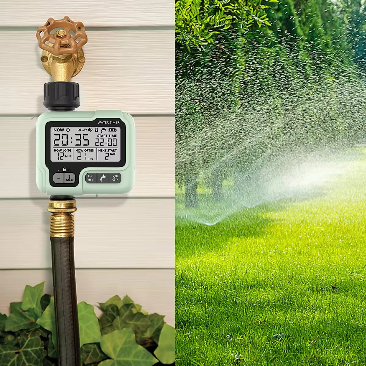 

Mini Large Screen Automatic Timing Watering Device Watering Garden Balcony Controller Drip Spray Intelligent Irrigation