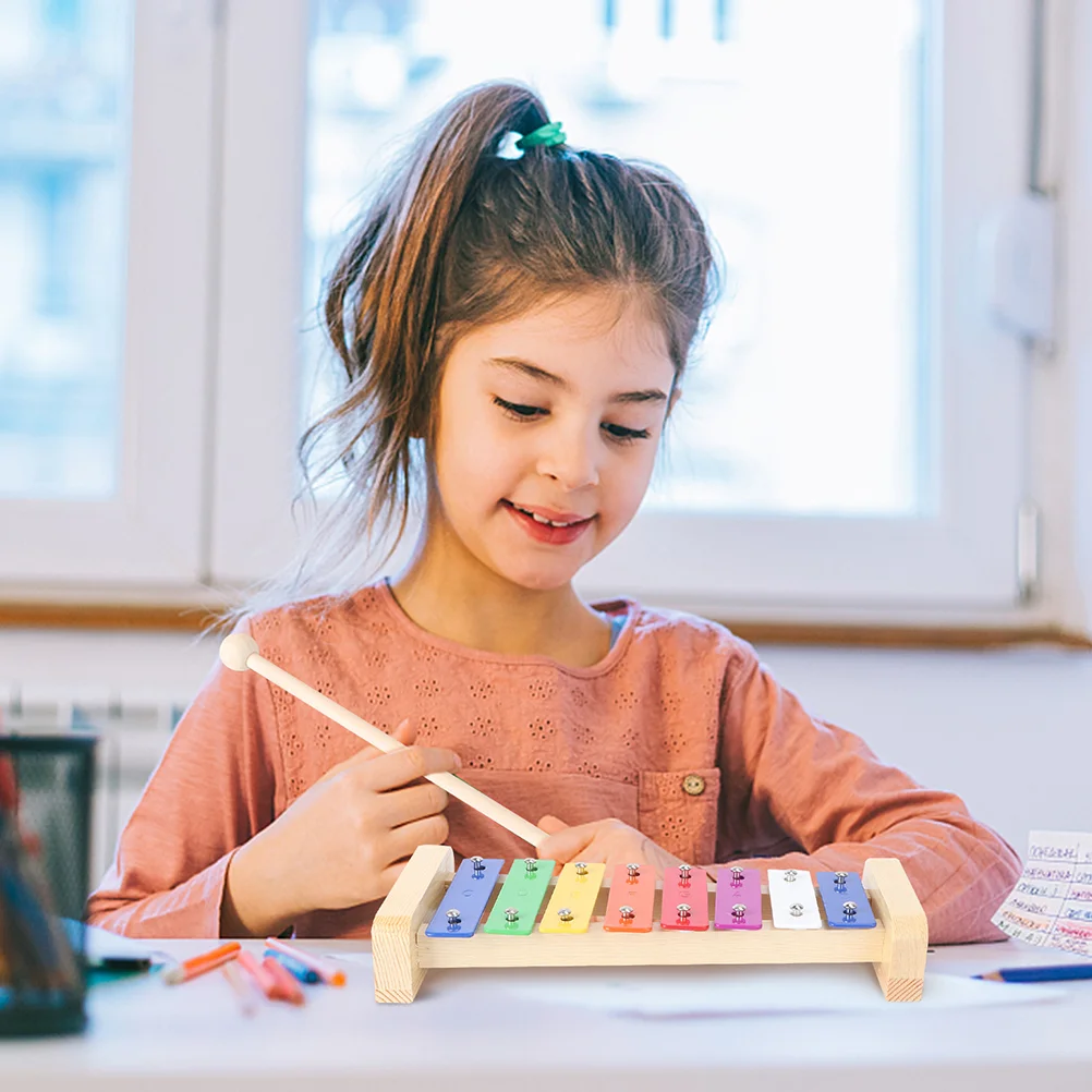 Percussie Waggelpiano voor kinderen Muziek Peuter Kloppen Speelgoed Houten Xylofoon Peuters Instrument Speelbal