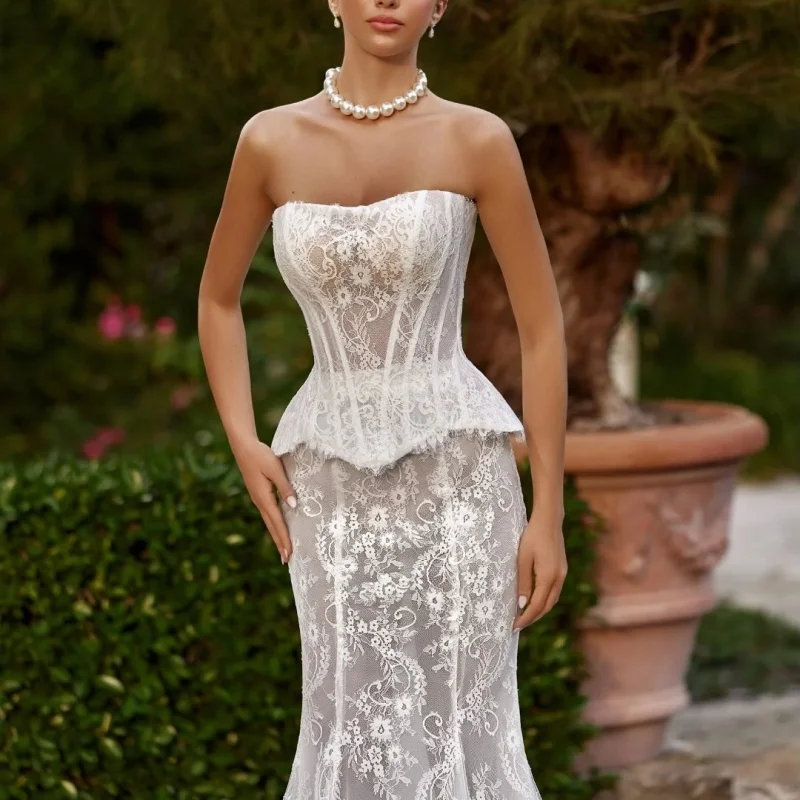 

Customized Lace ivory white Ball Gown Royal Wedding Dresses Sweetheart applique decal fish tail Made Robe De cultivate one's