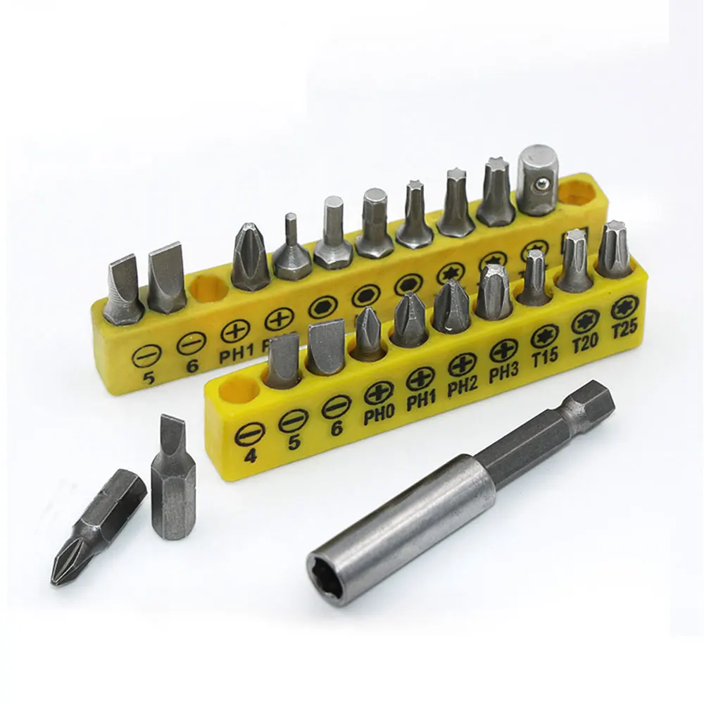 Binoax 33pcs Security Bit Set with Magnetic Extension Bit Holder Tamper Star Screwdriver Bits Set Quick Release Bit Holder