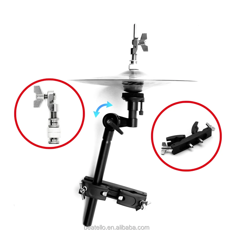 

Beatello Multifunctional Hi-Hat Stand Expansion Clip Flexible Metal Arm Drums Set Parts Adjustable Accessories For Hi-Hat Clutch