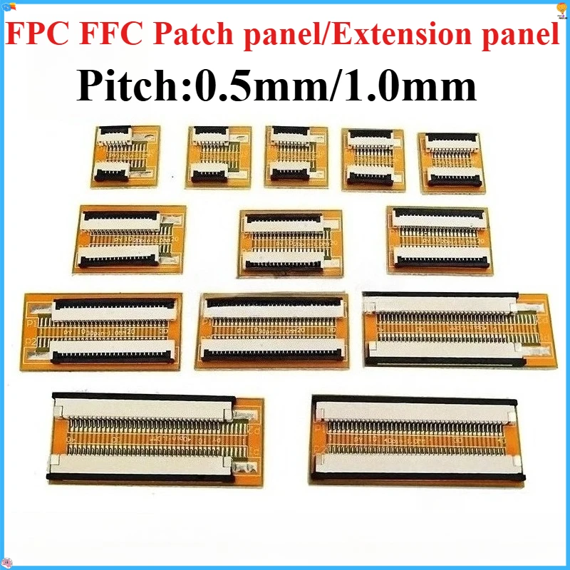 1Pcs FPC FFC Flexible Flat Cable Extension Board/Terminal Board Adapter 1.0mm Spacing 4 5 6 8 10 12 14 15 16 22~60 Pin Connector