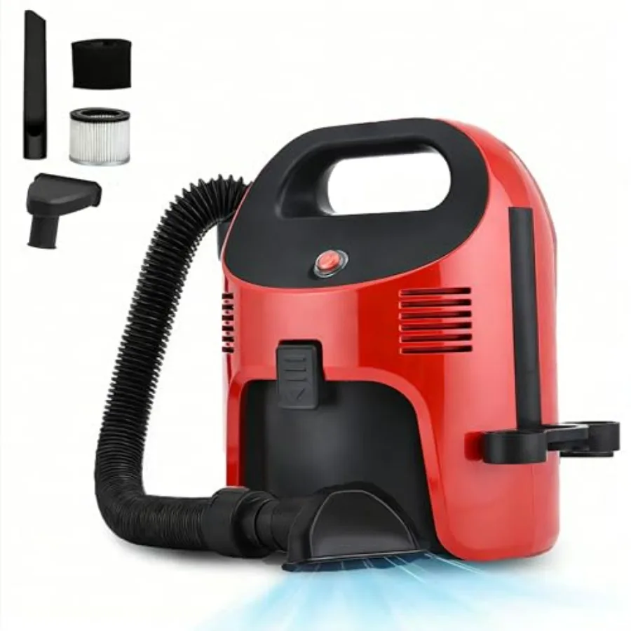 

Портативный пылесос для сухой и влажной уборки, 2 галлона, проводной, компактный, для дома и автомобиля, черно-красный