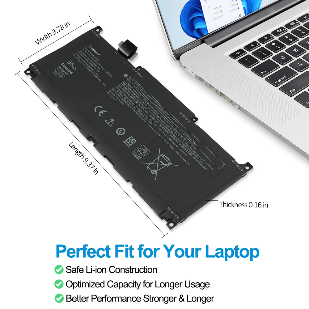 KingSener MN79H Laptop Battery 55Wh for Dell XPS 13 Plus 9320
