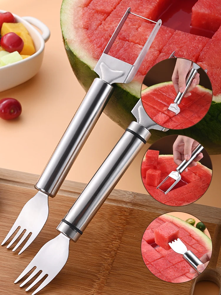 Stainless Steel Windmill Watermelon Cutter Artifact Salad Fruit Slicer Cutter Tool Watermelon Digger Kitchen Accessories Gadgets