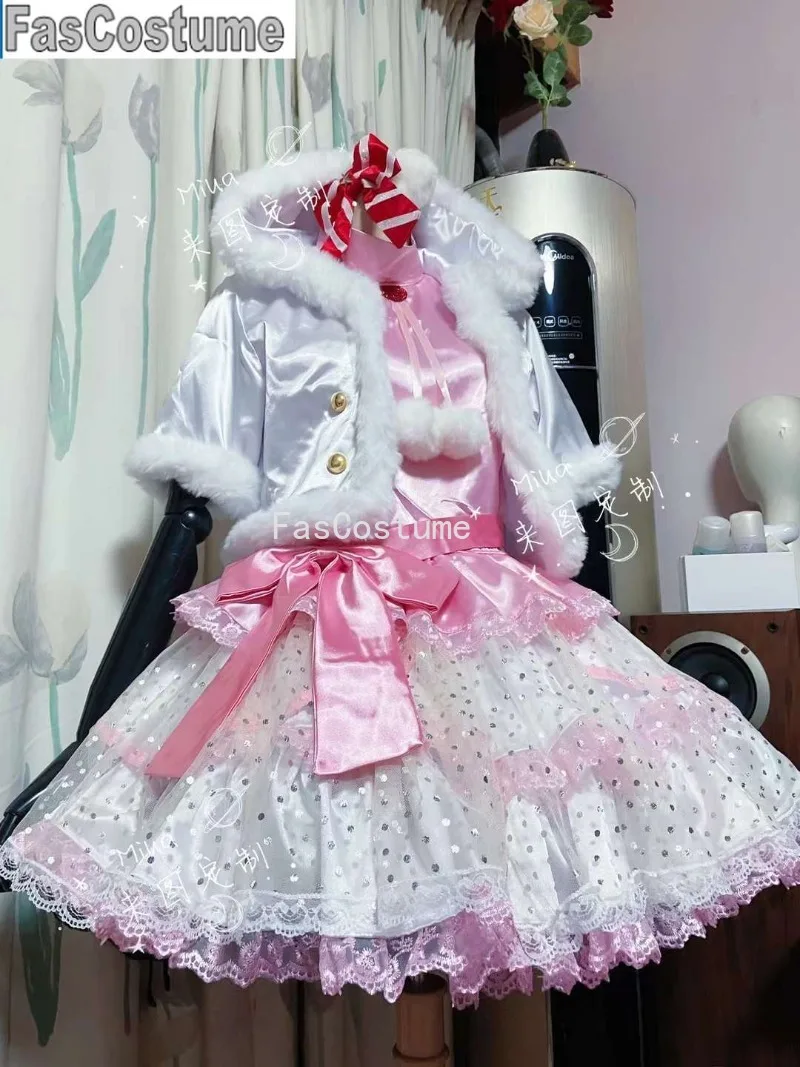 أزياء FasCostume [مخصصة] أزياء أنيمي Lovelive Yazawa Niko Snow Halation Stage بدلة ألعاب أزياء تنكرية جميلة زي حفلات
