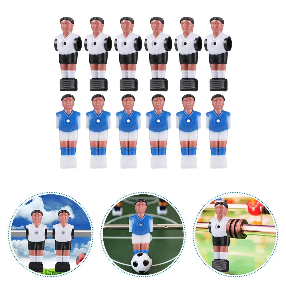 12 Pcs Fake Football Player Table Foosball Accessories Imitation Athlete