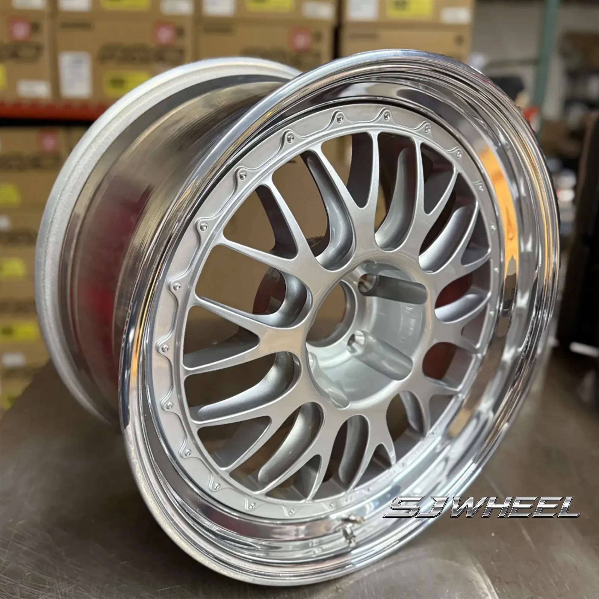 SJ Rims Custom Forged Wheels 5x114.3 5X120 Wheels17 18 19 20 21 22  24 26 Inch Silver Alloy Rims for  911