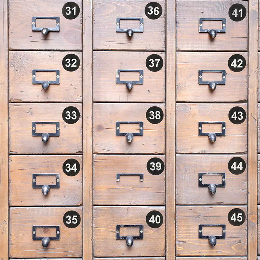 20 Sheets Label Stickers Office DIY Craft Number Numbers Translucent Film for Organizing