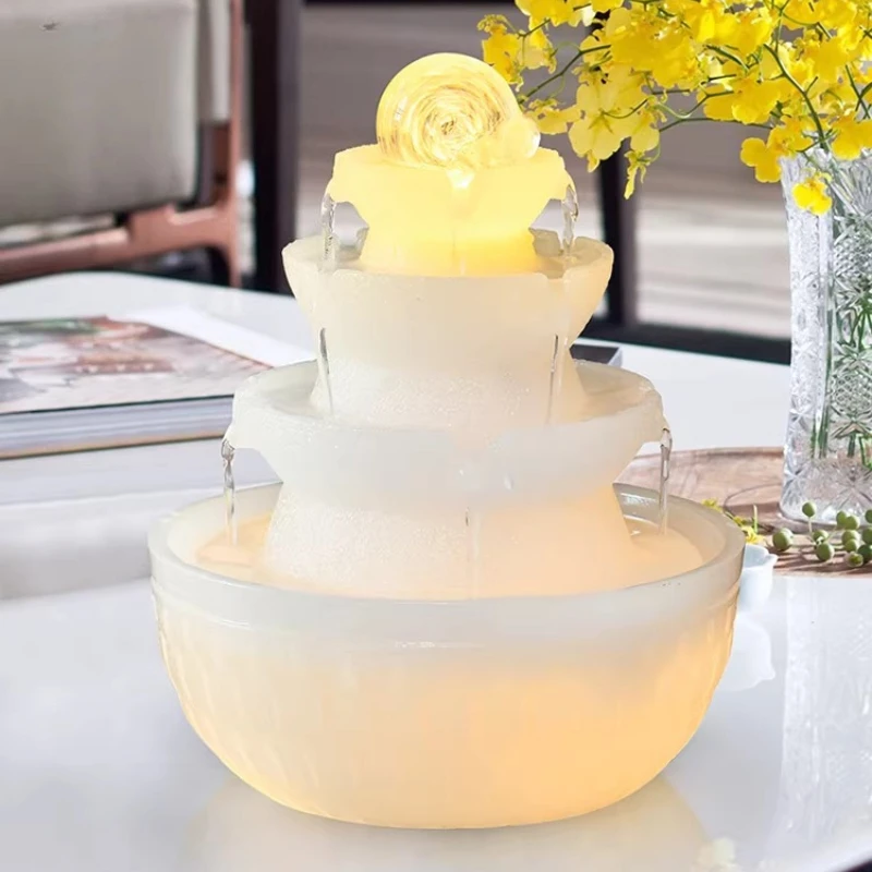 Crystal Ball Water Fountain Entrance Feng Shui Statues Luxury Recirculating Water Crafts Premium Grand Opening Business Gift