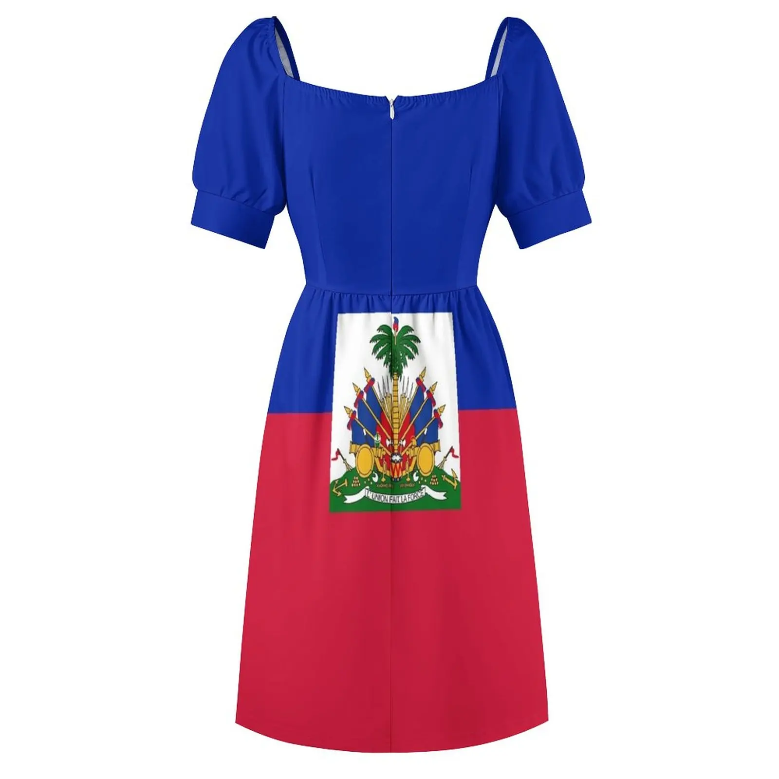 Vestido de verano con bandera de Haiti para mujer, ropa de diario, 2023