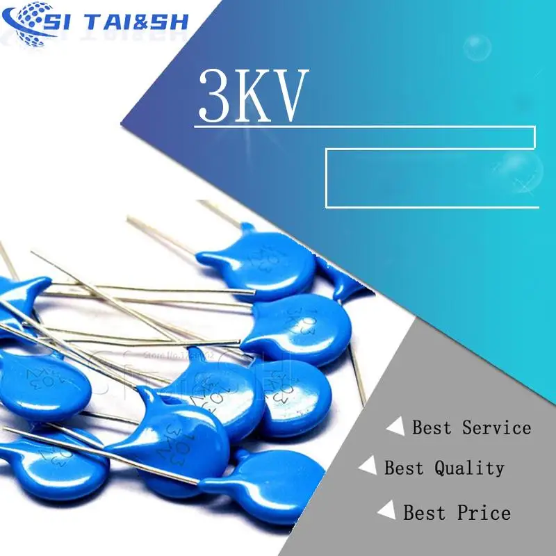 20pcs High voltage Ceramic Capacitor 3KV 5PF 10PF 15PF 20PF 22PF 27PF 30PF 47PF 56PF 100PF 220PF 1NF 2.2NF 3.3NF 4.7NF 10NF