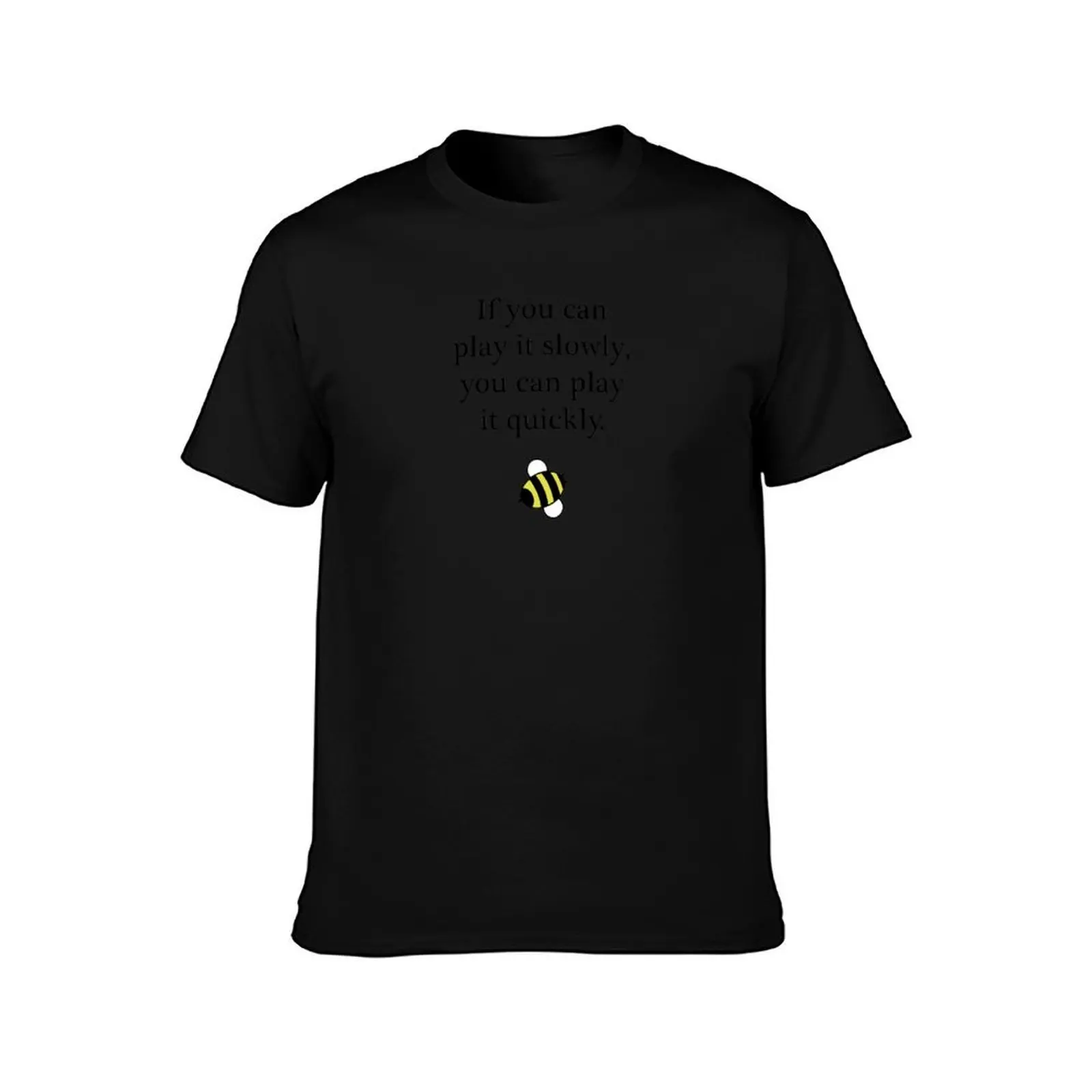 If You Can Play It Slowly (2Set Violin Inspired) T-Shirt, Summer Casual Cotton Tee, Oversized Streetwear Tops, Unisex Men Women