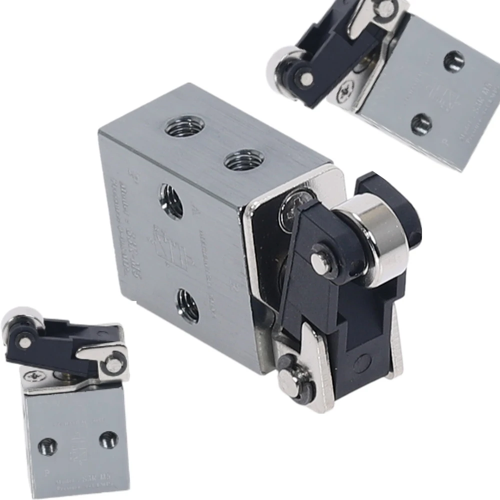 1 stks Mechanische klep S3R-M5 Roller Lever Mechanische Klep met M5 "BSP M5 Inch 3 Manier 2 Positie