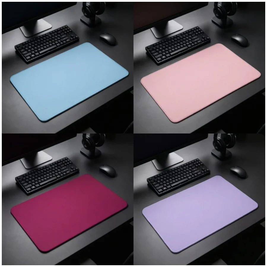 CIFBUY 1pc Macaron Solid Color Mouse Pad, Non-Slip Rubber, Stitched Edge, Desktop Decor for Gaming Office Home,  Gift