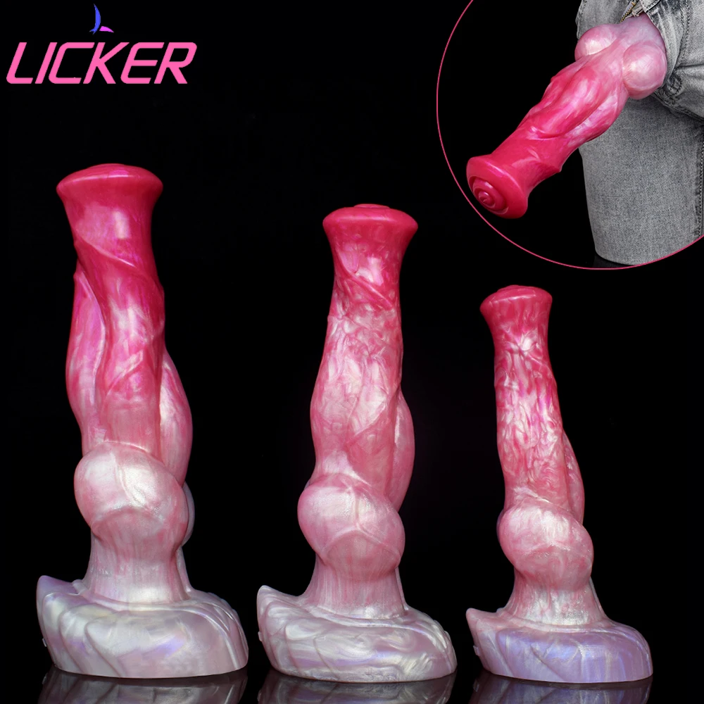 

LICKER Fantasy Wolf Cock Animal Knot Simulated Dildo Orgasm Goods Penis Anal Sex Toys For Female Masturbator Vaginal Stimulation