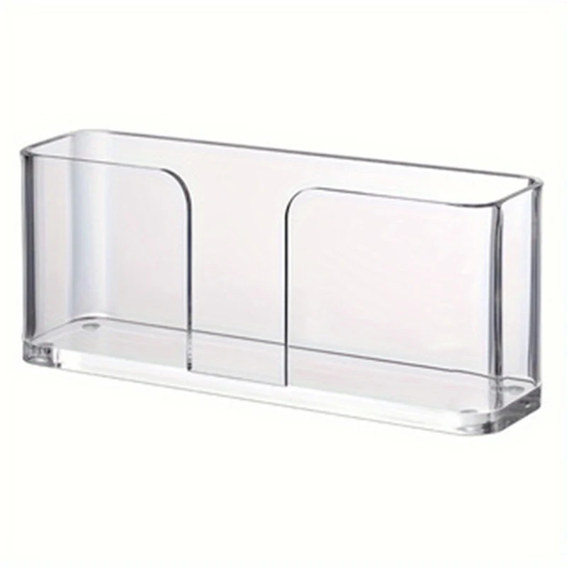 Acrylic Guest Towel Napkin Holder, Plastic Napkin Dispenser with Non-Slip Pads, Clear Napkin Stand, Great for Kitchen Counter