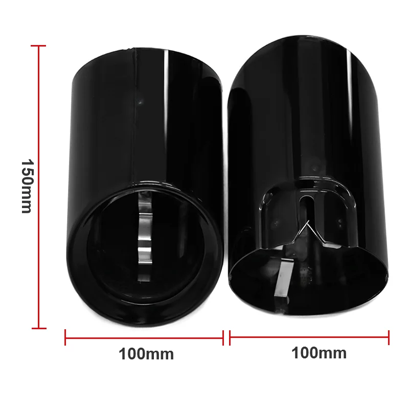 2 PCS Gloss Black Exhaust Muffler Tip Cover For BMW G20 G21 2023-2025 LCI 320i 330i Stainless Steel Tailpipe view 6
