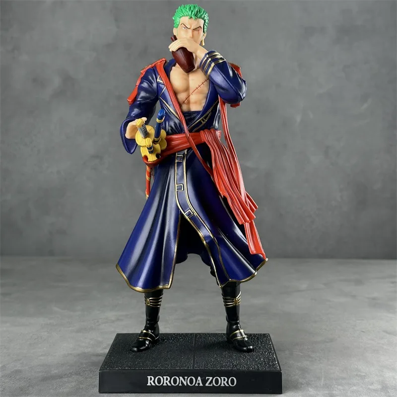 Figura de Ação Drinking Postura Guerreiro, Gk Glória Uniforme Militar, Estatueta Roronoa Zoro, One Piece Model, 29cm