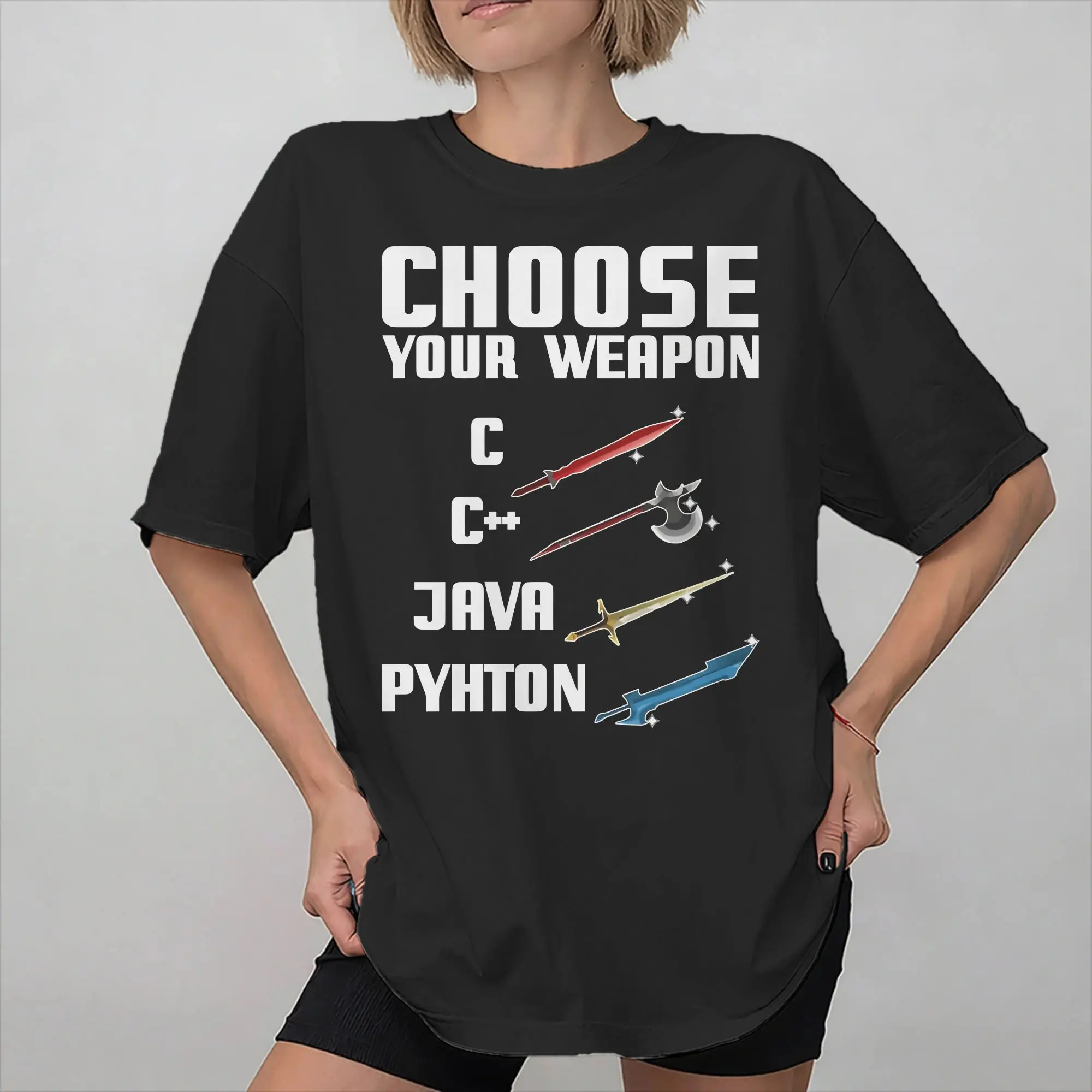 Men Women Choose Your Programmer T Shirt Cotton Graphic Printed Tee Shirts  Top Clothing