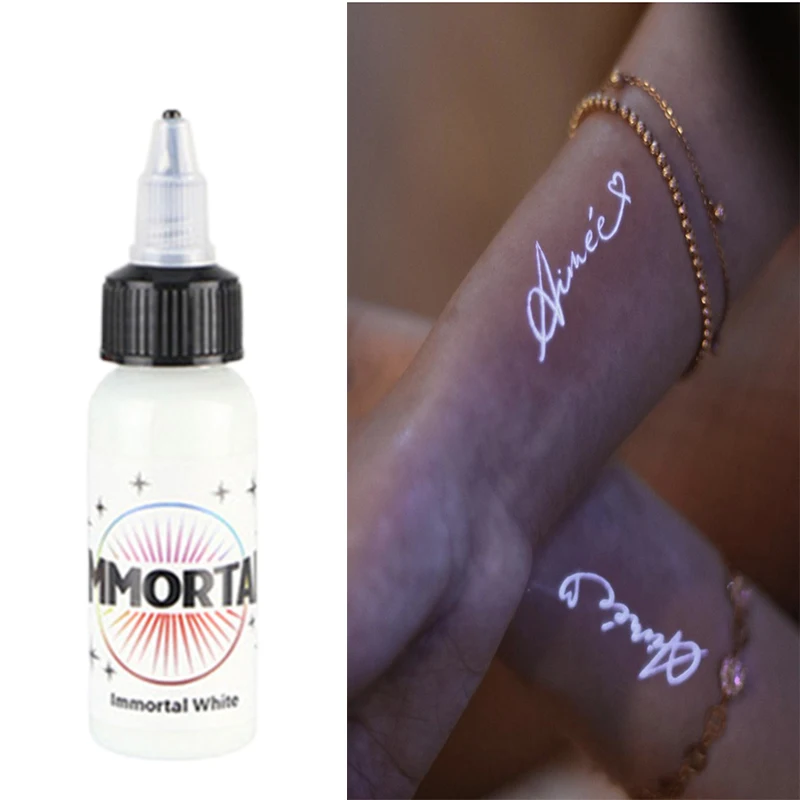 15Ml Fles Professionele Fluorescentie Tattoo Inkt Paars Licht Micropigmentatie Pigment Uv Inkt Tattoo Pigment Voor Body Painting