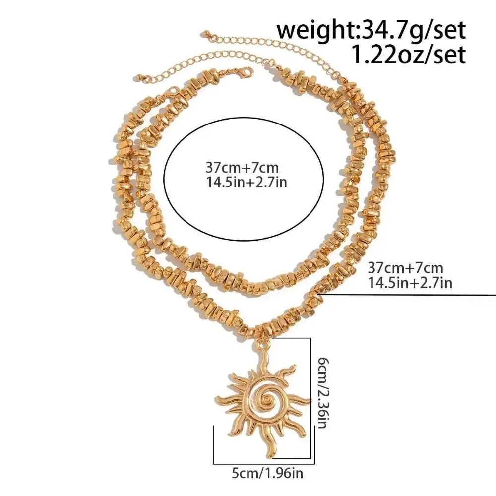 مجوهرات خمر عباد الشمس قلادة تقليد اللؤلؤ الجمالية متعدد الطبقات قلادة Y2K رائعة الخرز سلسلة المختنق الفتيات