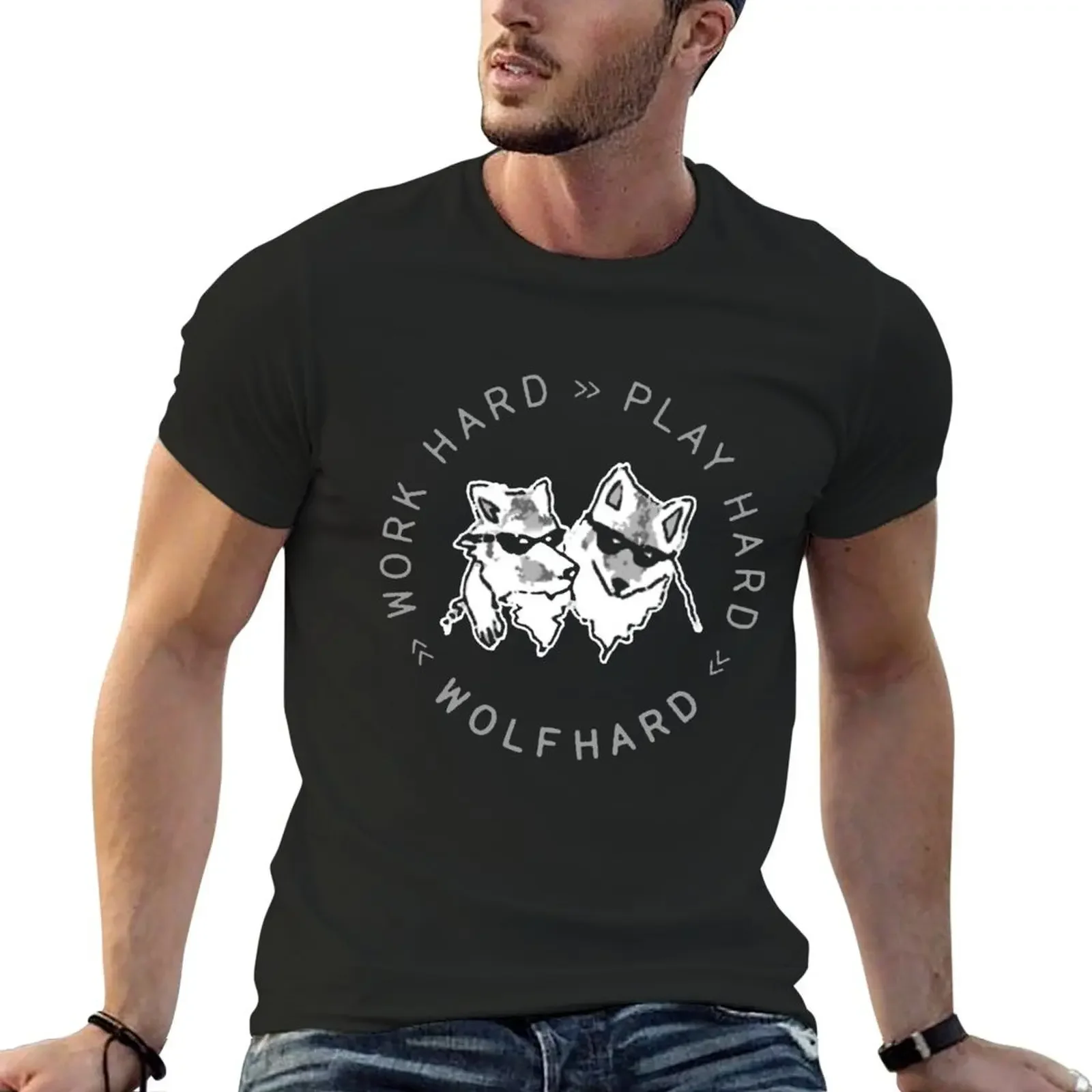 Finn-Wolfhard-Work-Hard-Play-Hard-Wolfhard- T-Shirt korean fashion custom shirt mens clothing