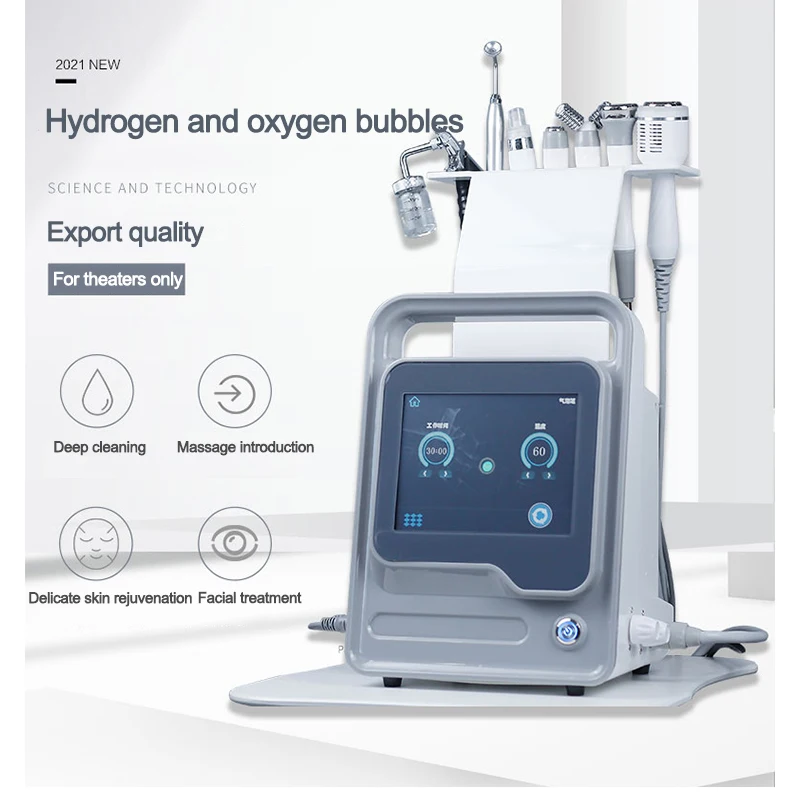 8 In 1 Multifunctional Water Oxygen Hot Bubble Spa Facial Lift Skin Care Beauty Deep Cleaning Bubble Oxygen Injection Instrument
