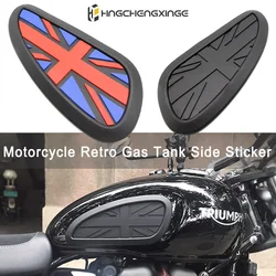 Motorcycle Tank Stickers RetroTank Pad Tank Traction Pads Fuel Tank Grips Side  Knee Grips Protector Decal For Triumph T120 T100