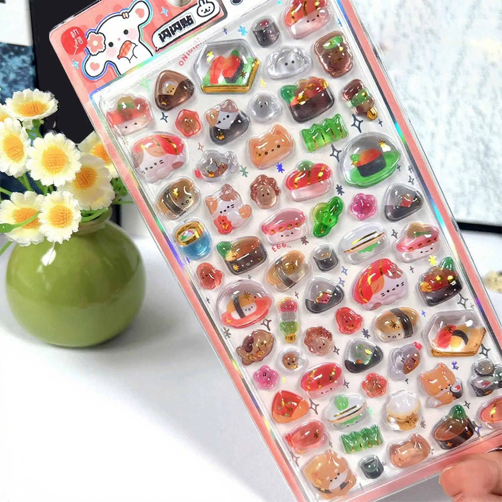 ملصقات لطيفة صغيرة PVC ثلاثية الأبعاد تنقش ملصق مائي الزخرفية للحرف اليدوية لأكواب المياه أجهزة الكمبيوتر المحمولة القيثارات حقائب الأمتعة دفتر #4