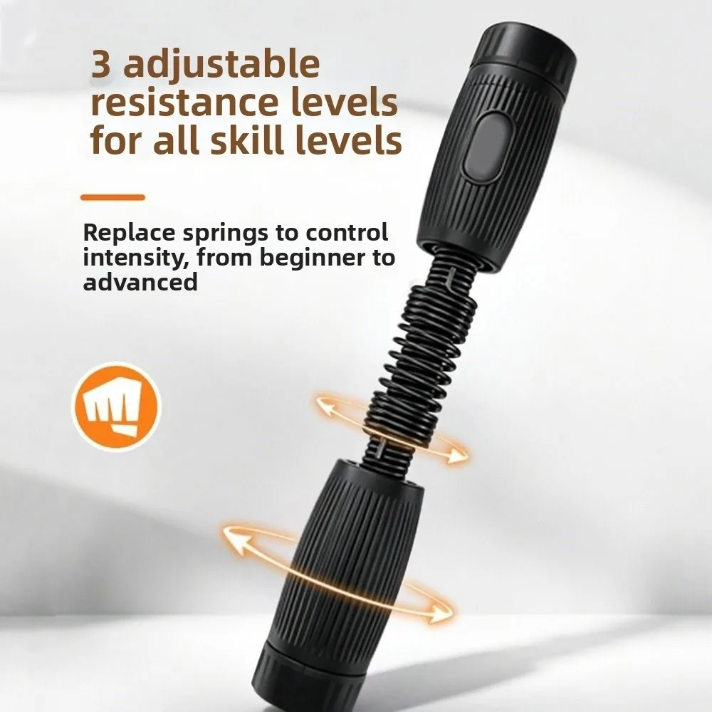 Adjustable Wrist Forearm Twist Bar Resistance 3 Levels Arm Strength Training Equipment Elbow Workout Strengthener