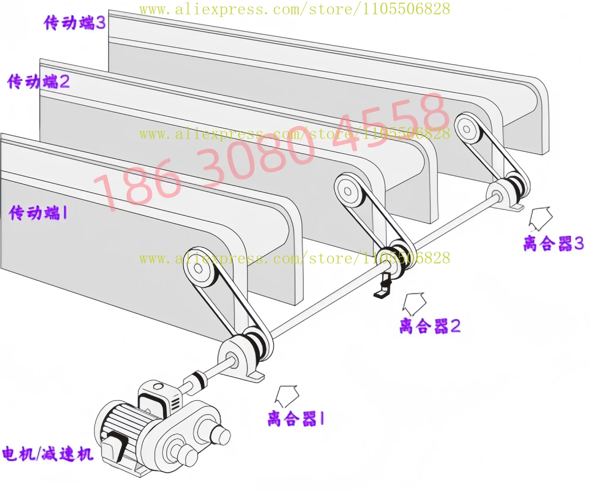 DLD7 Series Flanged Monolithic Fast Electromagnetic Clutch DC24V/12V