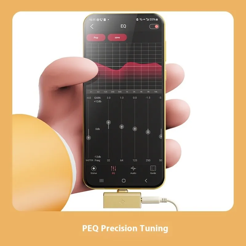 FiiO SNOWSKY Tiny A/Tiny B ヘッドフォン アダプター HiFi アンプ ポータブル ヘッドフォン アンプ PCM 384kHz DSD256 3.5mm/4.4mm TypeC