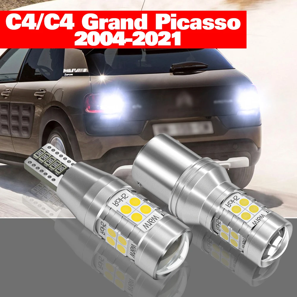 

For Citroen C4 Coupe Aircross Cactus Grand Picasso 1 2 3 2004-2021 2pcs LED Reverse Light Backup Lamp Accessories 2012 2021